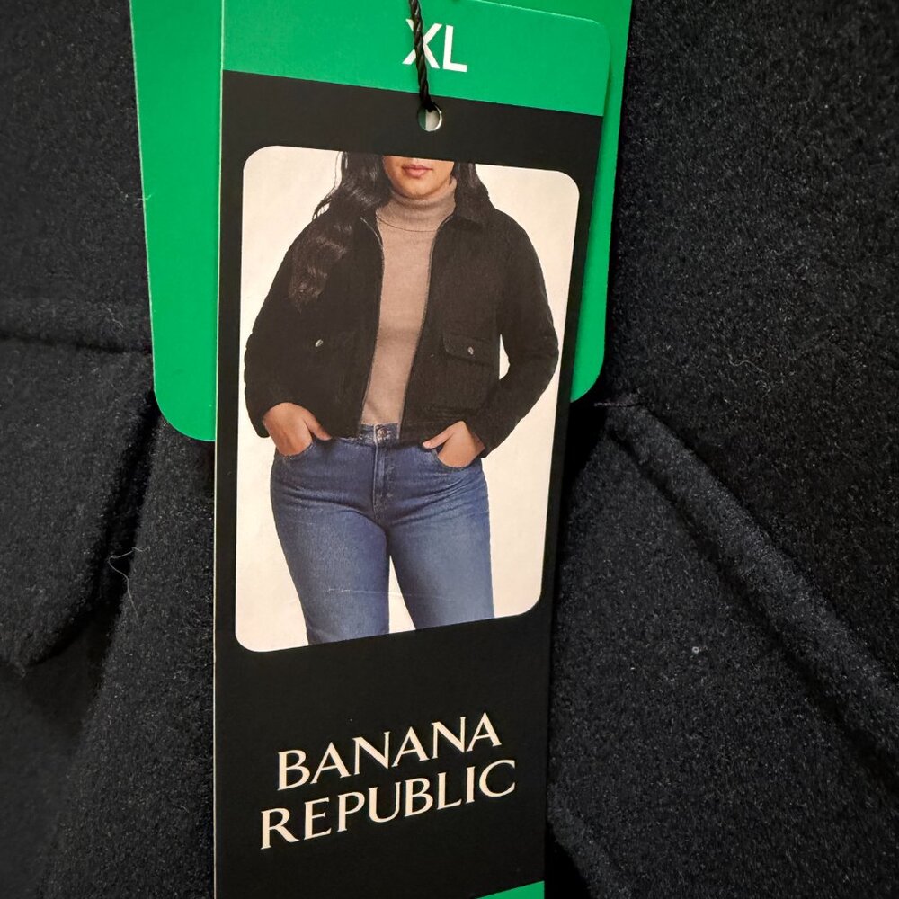 Banana Republic Women's Jacket Size XL Black Soft Brushed Fabric Casual (NEW) - Picture 15 of 16